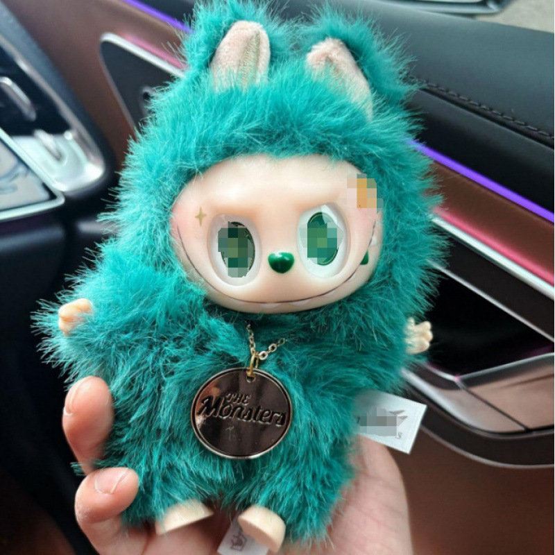 绿色小首领粉色玫瑰猫改娃毛绒搪胶玩偶挂件礼物|undefined