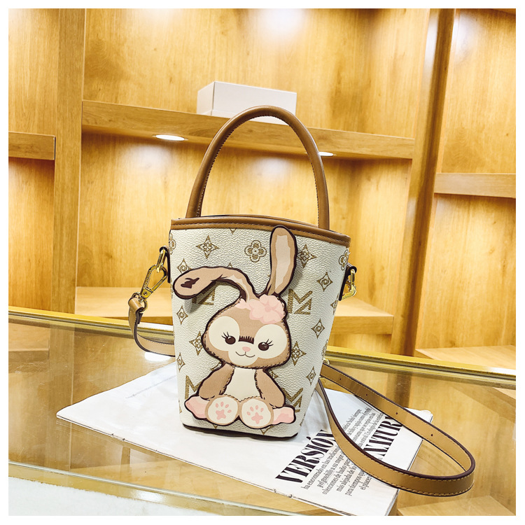 Fashion bucket bag for women 2023 spring new versatile cute rabbit bag high-end casual shoulder crossbody bag_voghion.com
