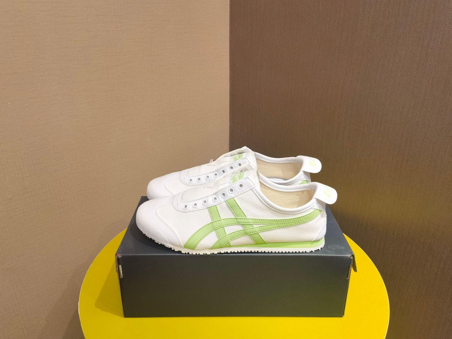 화이트/형광 그린 캔버스