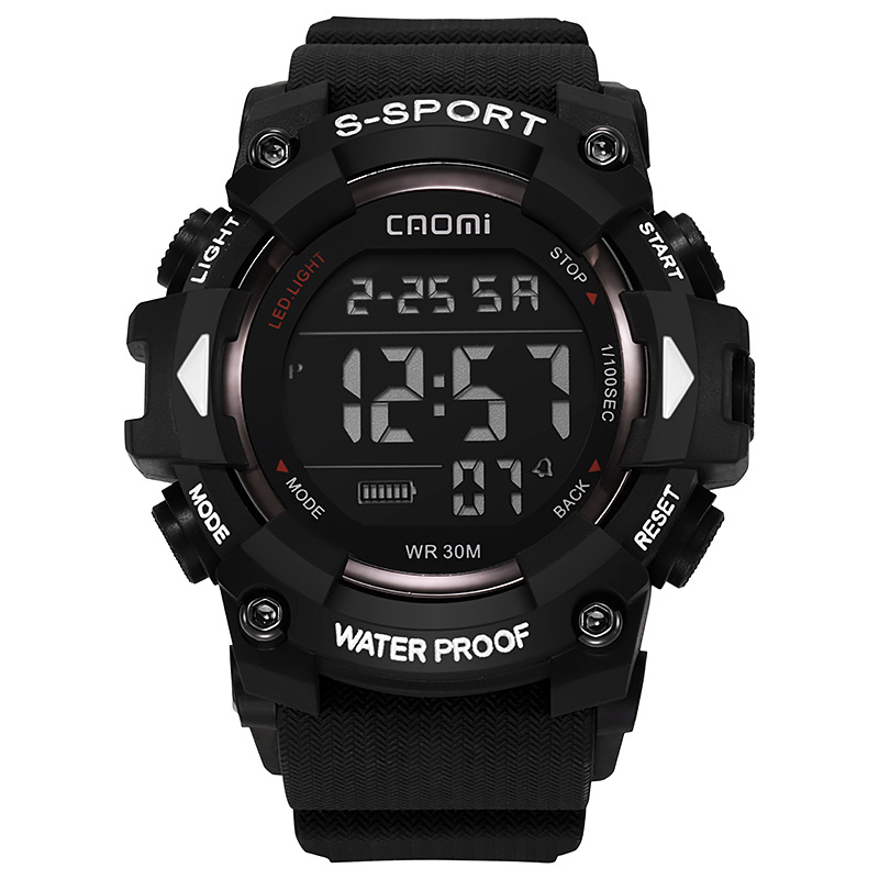 Nueva natación reloj al aire libre estudiante masculino juventud moda gran dial impermeable multi-funcional deportes reloj electrónico Masculino