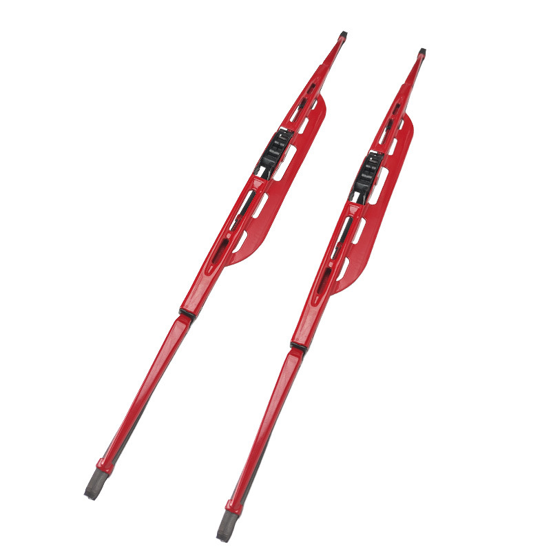 Fábrica directa rojo hueso limpiaparabrisas de presión cromado hueso limpiaparabrisas de hierro en forma de U universal hueso limpiaparabrisas