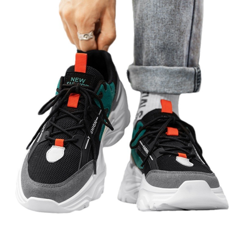 Men's Shoes 2024 New Spring Breathable Men's Mesh Casual Sports Shoes Youth Versatile Dad Trendy Shoes