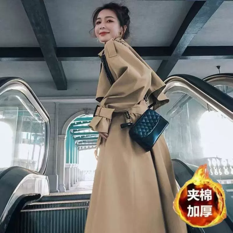 卡其色风衣女2025春秋季新款韩版宽松小个子高端英伦风中长款外套