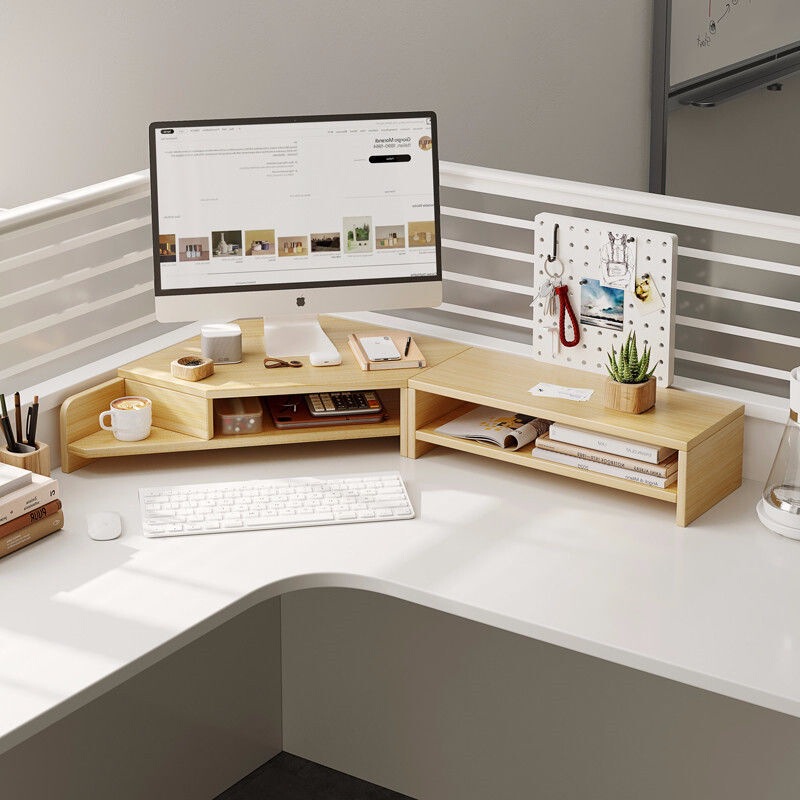 Desktop Shelf Computer Elevated Desk Cushion Height Storage Multi-Layer Corner Storage Rack Monitor Multi-Function Desktop Shelf Computer Elevated Desk Cushion Height Storage Multi-Layer Corner Storage Rack Monitor Multi-Function