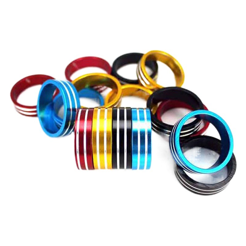 Mountain Bike Washer Bicycle Bowl Set Aluminum Alloy CNC Color Washer 10mm Bowl Set Washer Head Heightening Pad
