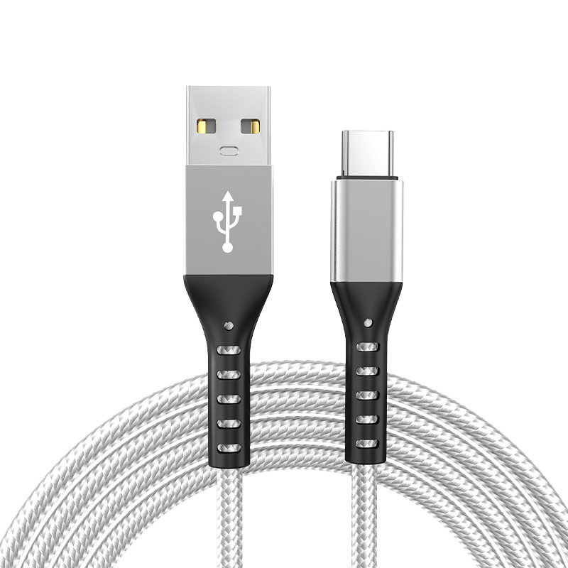 Teléfono móvil al por mayor cable de carga 2m Android tipo-c trenzado cable de carga rápida para el iphone de Apple cable de datos del teléfono móvil