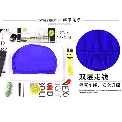 Swimming pool hot sale fashionable and versatile printed swimming caps with high elastic ear protection for adult men and women swimming caps wholesale