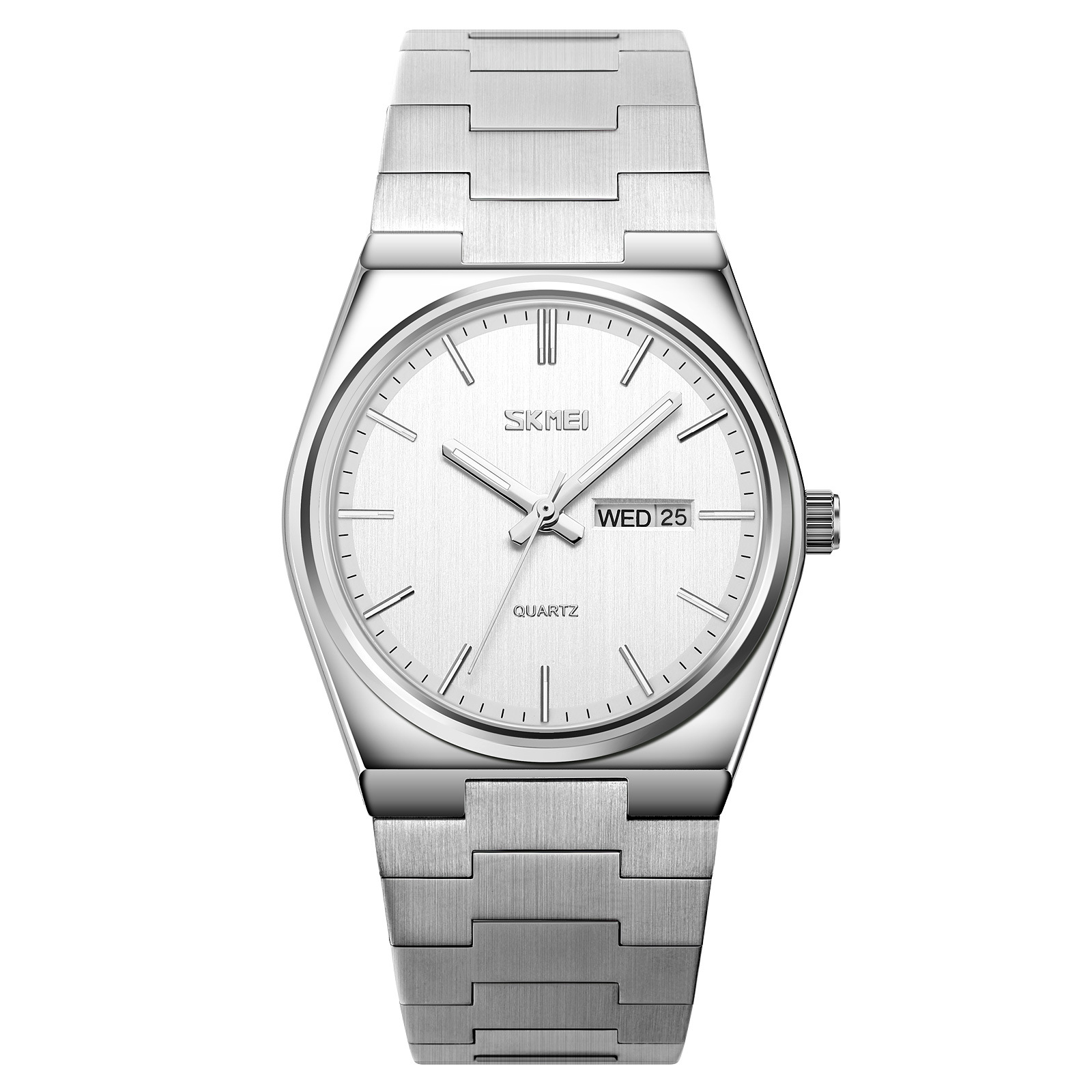 Reloj de cuarzo impermeable de alta calidad, simple reloj de acero sólido, reloj de hombre al por mayor.