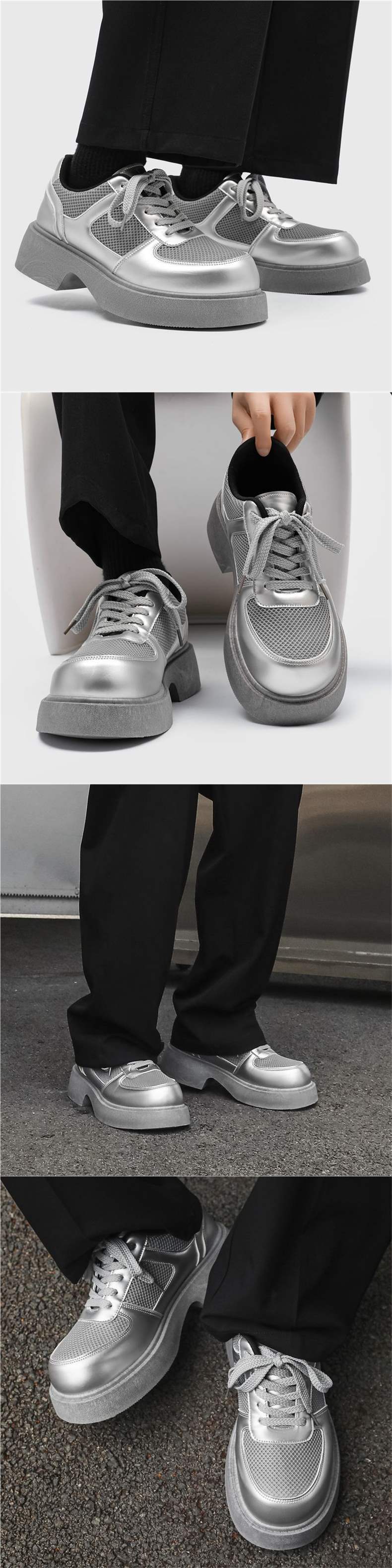 ShoeVault, scarpe da uomo in pelle retrò con suola spessa, stile Derby casual britannico, alla moda, con alluce rialzato, 2025, Z107_voghion.com