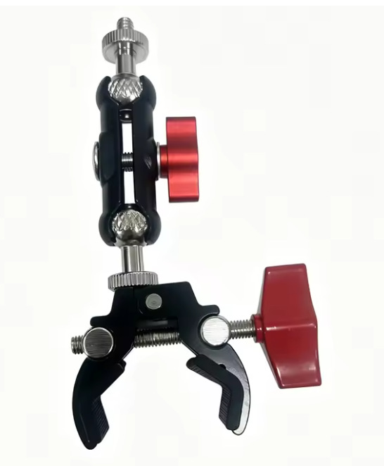 En stock mini mano mágica doble cabeza fuerte abrazadera de cangrejo metal doble cabeza de bola universal mano guisante abrazadera soporte