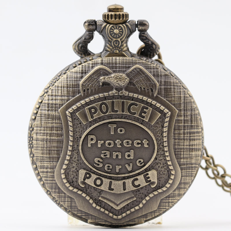 Foreign Eagle Shield Pocket Watch Quartz Flip Retro Antique Bronze Student Gift Authentic Nostalgic Personality Creative