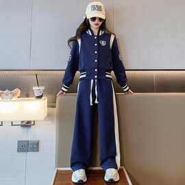 女童春秋套装2026新款秋装洋气韩版网红时髦童装儿童棒球服两件套