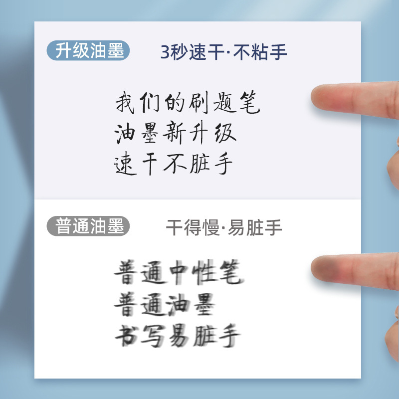 爆款 莫兰迪刷题笔马卡龙圆珠笔中性笔水笔学生考试碳素笔文具用|undefined
