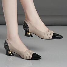 N 82034 Openwork Mid Heel Sandals �U���и���Ь �羳�W��