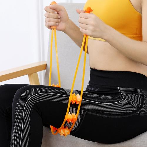 Back strip massager, shoulder, cervical vertebra and back dredging meridians, ball back manual roller, no-one massage artifact