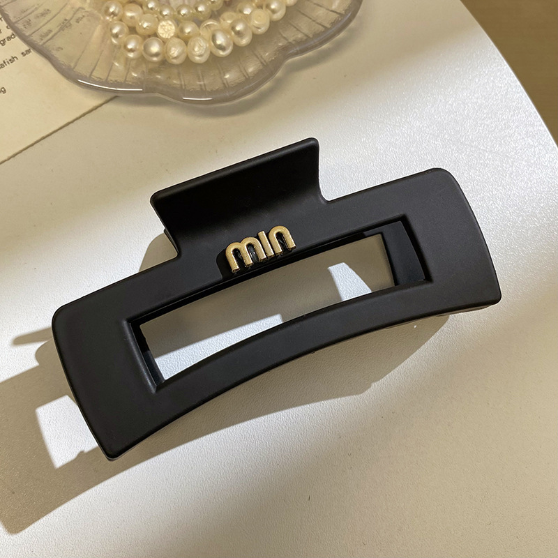 Negro serie grande clip de pelo min esmerilado tiburón clip pelo Volumen de alto grado sentido trasero cabeza horquilla accesorios para el cabello