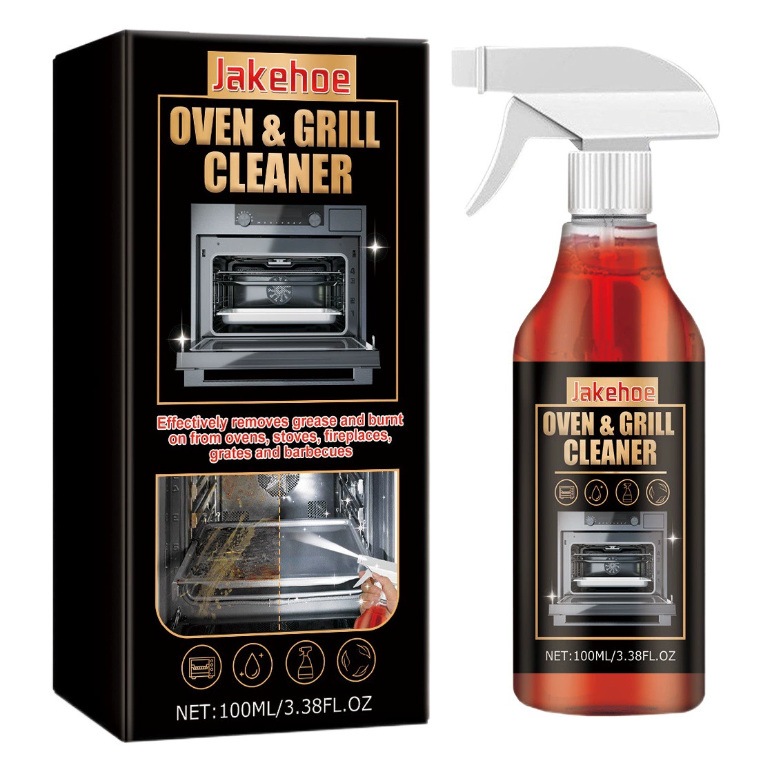 Jakehoe печь и гриль очиститель специальный обеззараживающий дезодорант для духовки и гриля