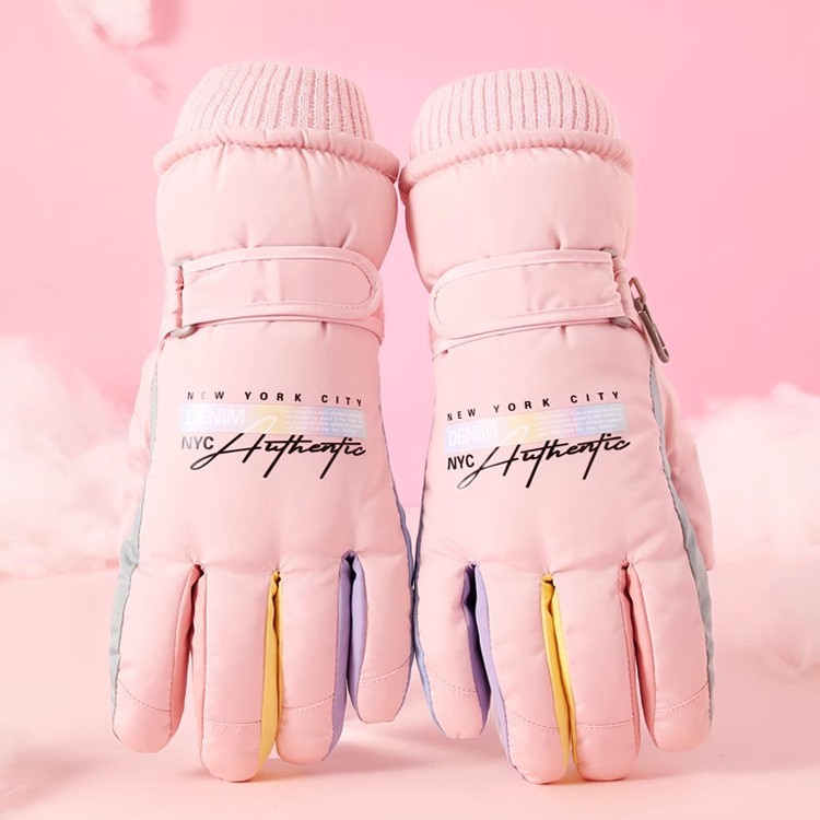 2025 New Women's Ski Gloves for Winter, Warm and Thickened with Cotton, Cold-Resistant, Snow-Proof, Water-Repellent, Touchscreen-Compatible for Cycling and Driving