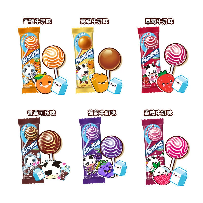 Альпийская леденцовая конфета Lollipop 240 г с вкусом оригинальной клубники и винограда молочно-фруктовая твердого карамельного типа повседневная закуска конфета на свадьбу