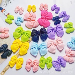 Basic candy color bow resin accessories DIY cream glue phone case hairpin headband decoration material package
