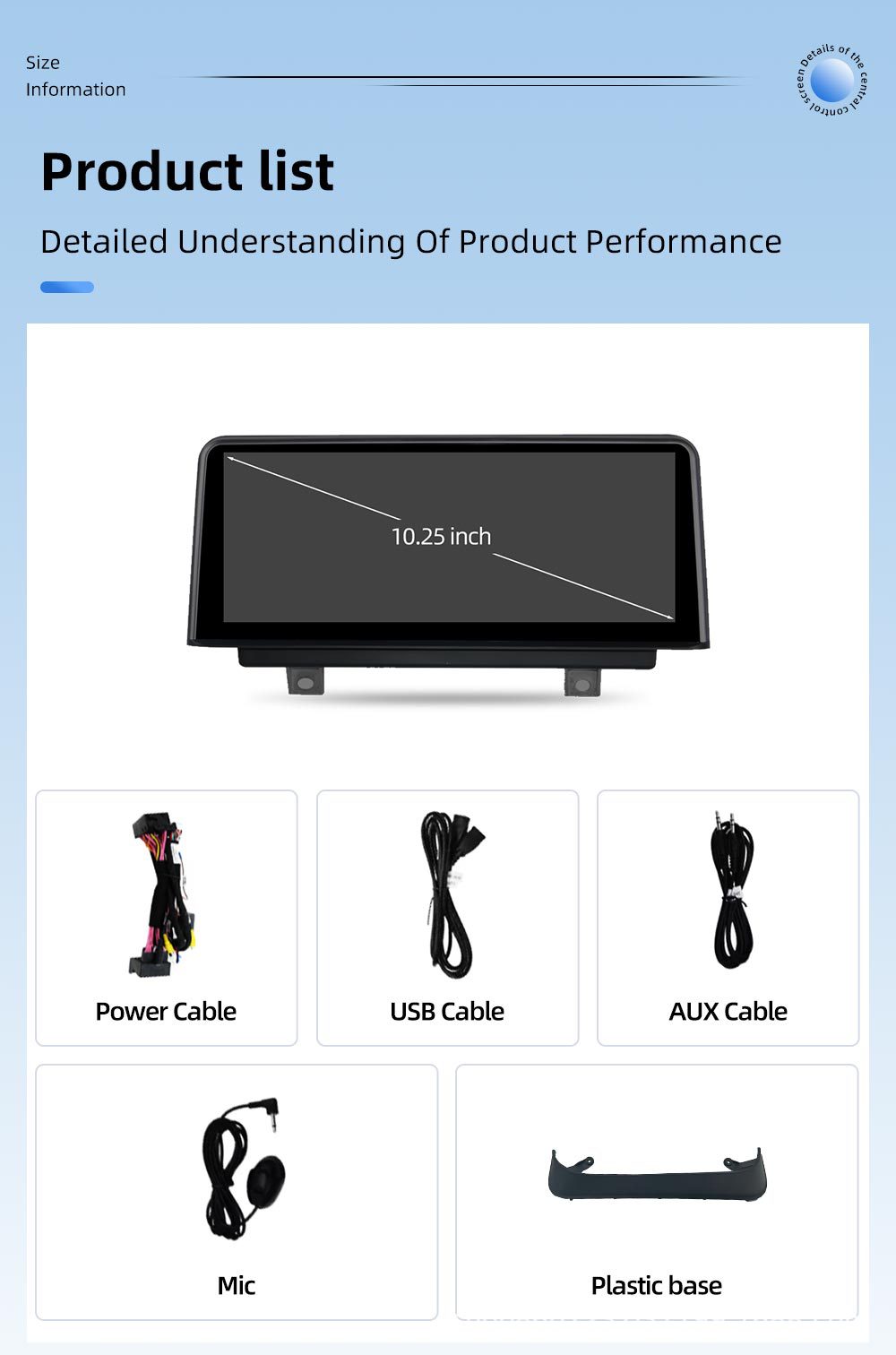 Suitable for Bmw F30 F32 10.25inch Smart Android Car Navigation System with Large Screen Central Control and Integrated Reversing Camera