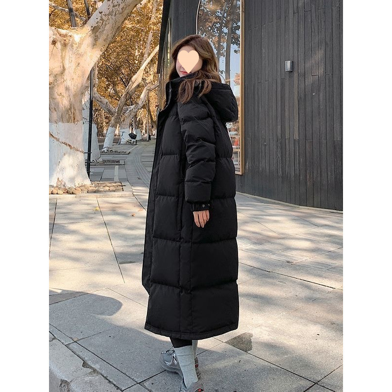 White Duck Down Long-Length Knee-Length Winter Jacket for Women and Men 2025 New Arrival Thick Student Korean Style Warm Outerwear