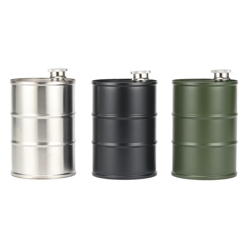 Производители напрямую поставляют новый винный горшок из нержавеющей стали 304 барабан из нержавеющей стали 25oz армия зеленая любовь креативный кемпинг путешествия