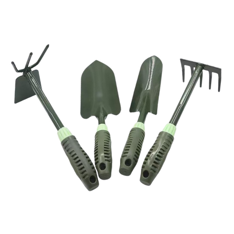 Juego de herramientas de jardín, jardinero de goma verde, pala pequeña para jardinería, plantación de flores y hortalizas