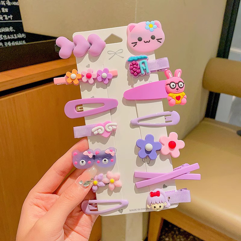 Horquilla de los niños bebé no duele el abrigo del pelo flequillos rotos horquilla tocado niña bebé clip pelo accesorios