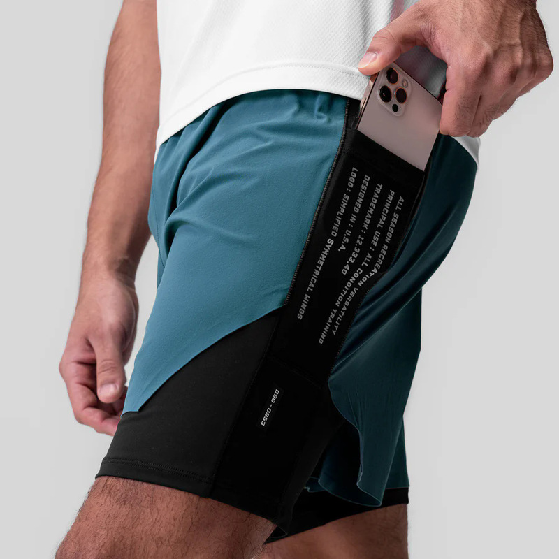 New Summer Fake Two-Piece Running Quick-Dry Sports Shorts Men's Basketball Fitness Marathon Cross-Country Training Quarterpants New Summer Fake Two-Piece Running Quick-Dry Sports Shorts Men's Basketball Fitness Marathon Cross-Country Training Quarterpants