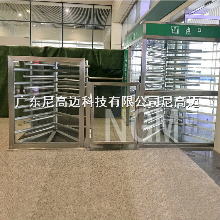 单门全高转闸旋转进出口设备手动机械半高十字三辊闸成品辊闸厂家