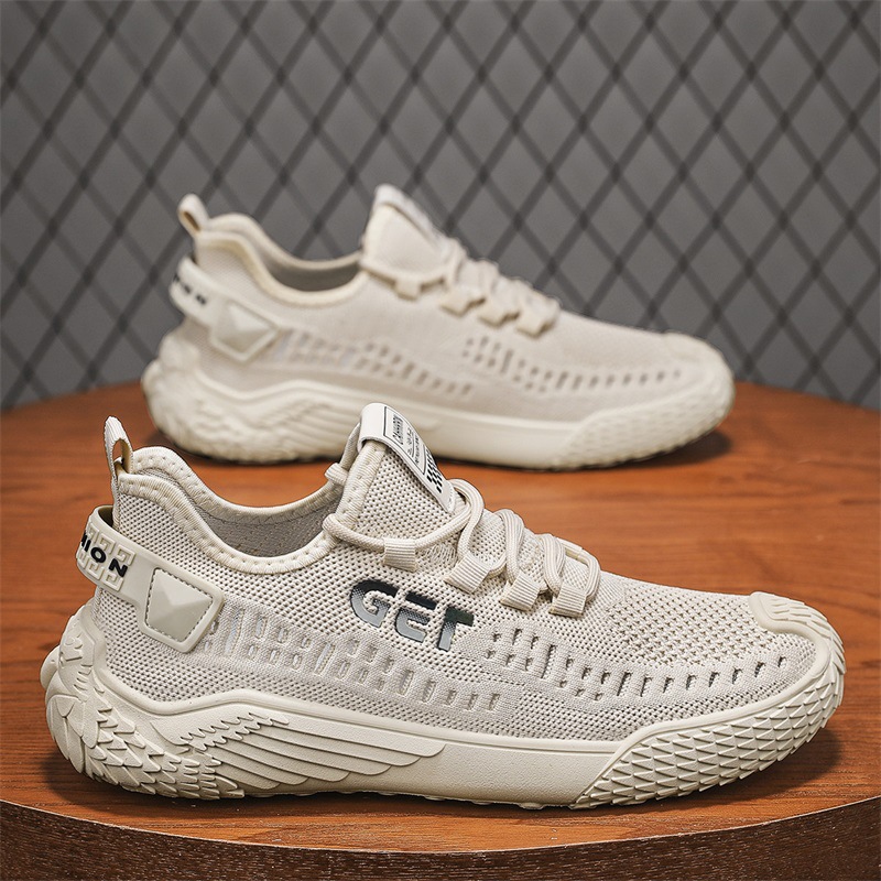 Lujo ligero 2025 zapatos de suela de ala casual de corte bajo 730 para hombres de verano, zapatos de moda para estudiantes, zapatos de tejido voladores, zapatillas de deporte al aire libre, hombres de moda