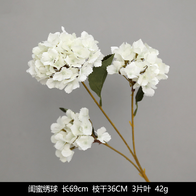 白い造花シーンアレンジメント花の造花ブーケ装飾造花造園アジサイシルクフラワー装飾花|undefined
