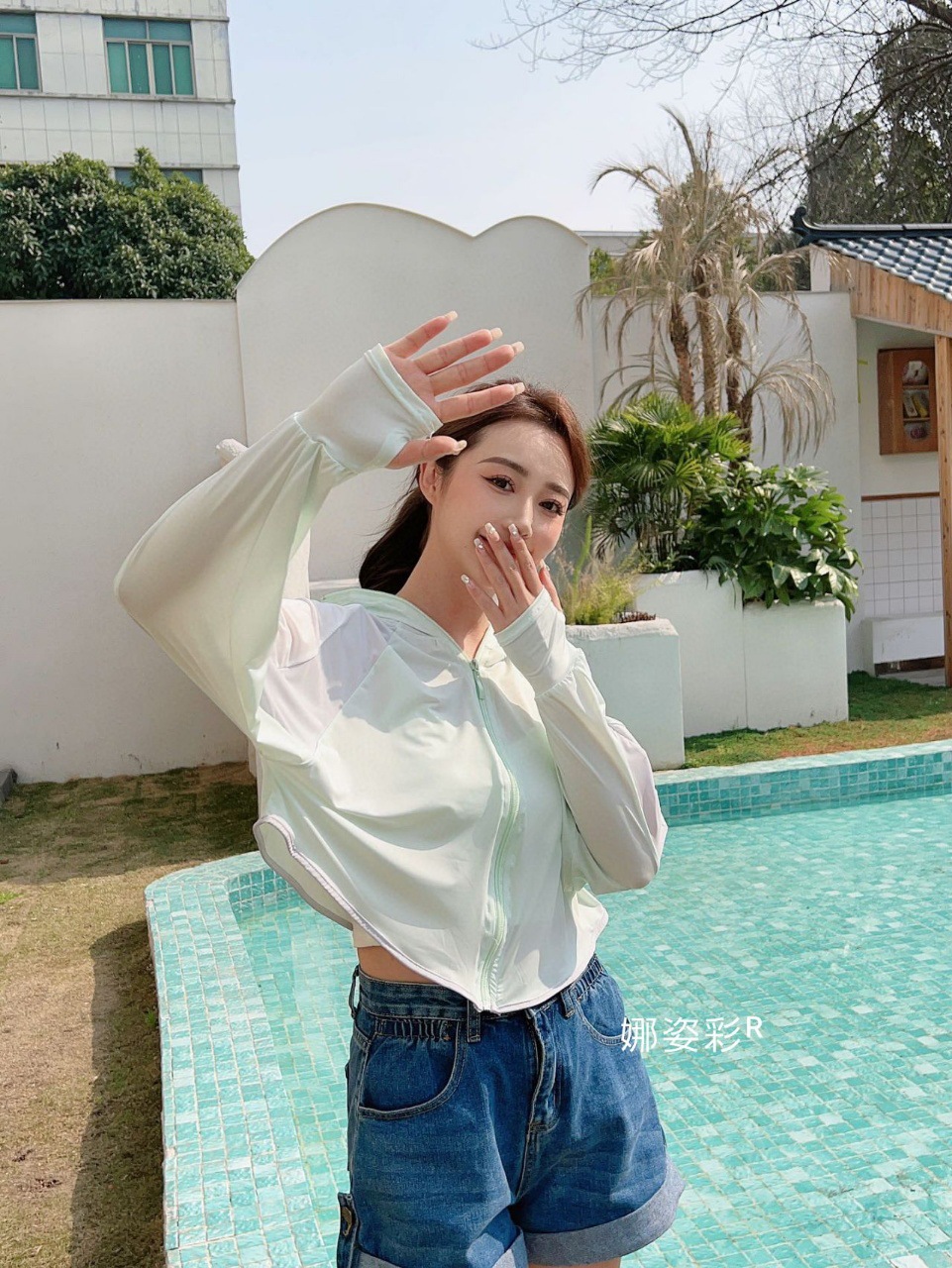 冰丝防晒衣女防紫外线电动车防晒服2022夏新款拼接撞色钓鱼防晒衫