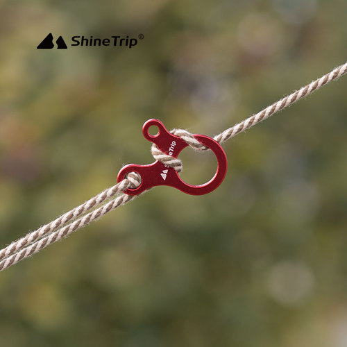 Shanqu carabiner outdoor 3-hole quick knotting tool tent adjustment buckle snail wind rope buckle anti-slip tightening EDC