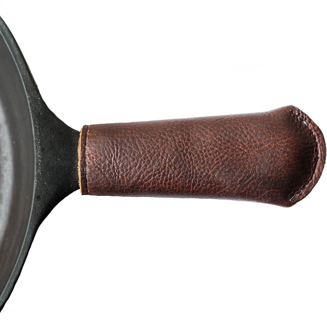 Vintage Leather Detachable Pot Handle Suitable for Cast Iron Pots, Frying Pans, and Woks, High-End Kitchen Use