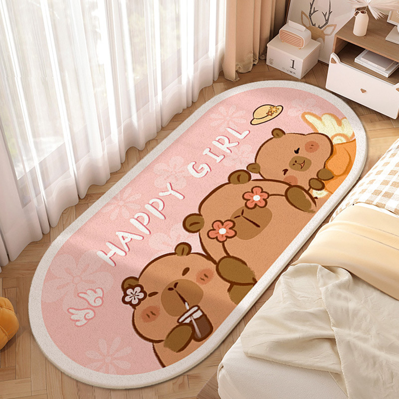 Cartoon cute pet imitation cashmere bedside blanket cute girl room bay window pad home full carpet carpet a generation of hair
