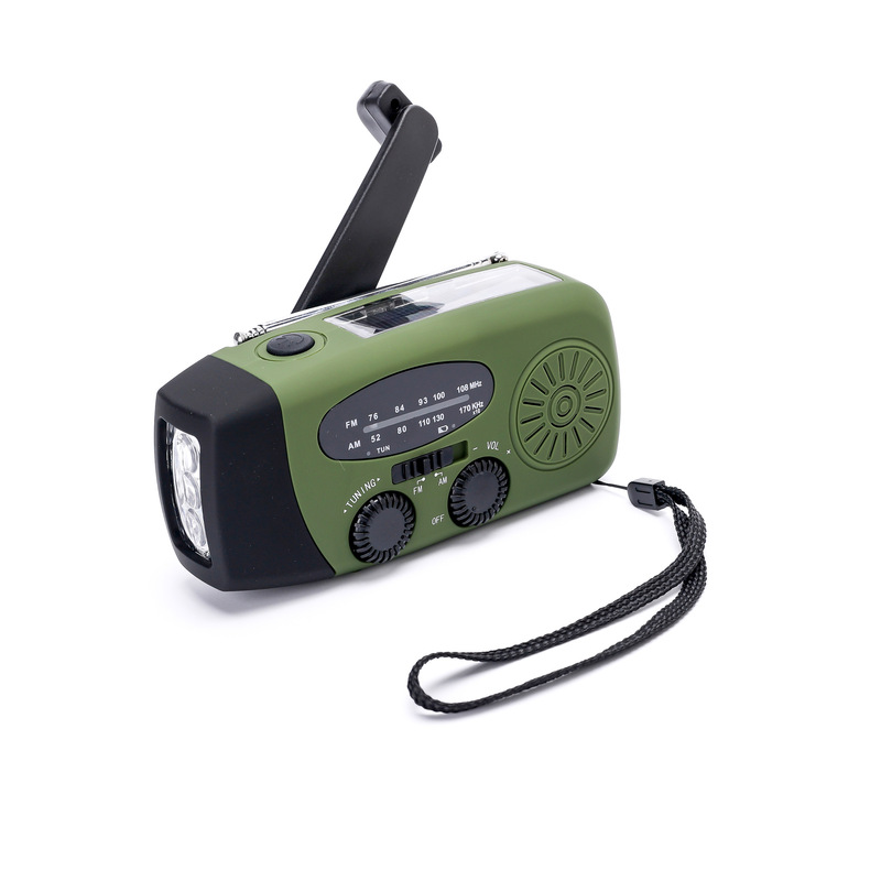 手回し発電ソーラー緊急ラジオ 2000mAh SOS フラッシュ AM FM 携帯電話充電ラジオ|undefined