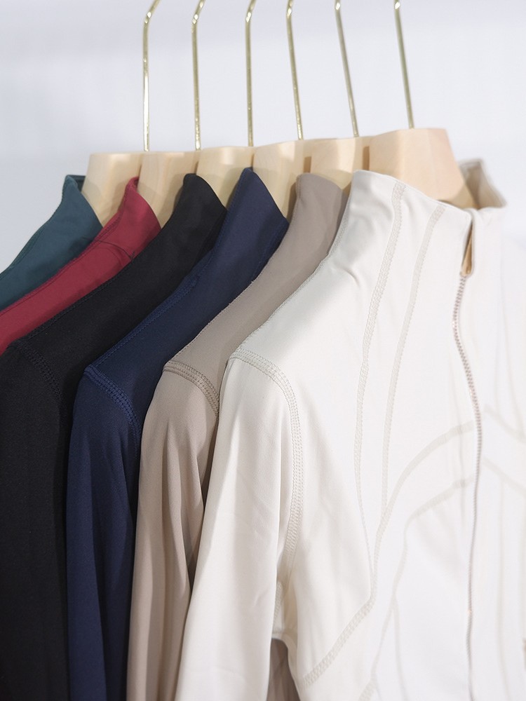 Primavera y verano chaqueta dorada con cremallera fitness Lulu nueva ropa de yoga chaqueta limitada deportes correr 2025 temperamento delgado image 5