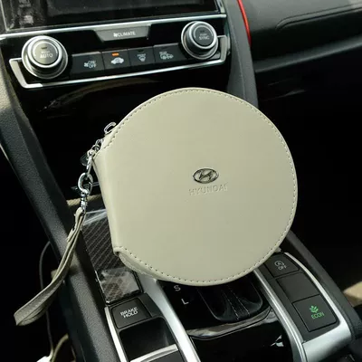 Car CD bag, in-car Multimediya və saxlama aksesuarları - beige-car-logo-for-self-retrieval