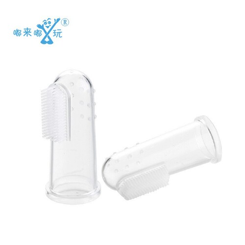 2024 Baby Teeth Cleaning Silicone Brush Tongue Coating Brush Teeth Brushing Baby Finger Cover Silicone Cleaning Toothbrush