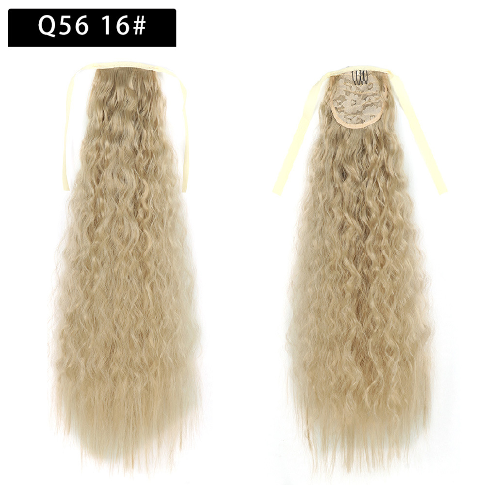 Peluca de cola de caballo de longitud media tiktok Red Seamless correa de maíz Cola de Caballo caliente multicolor fábrica al por mayor