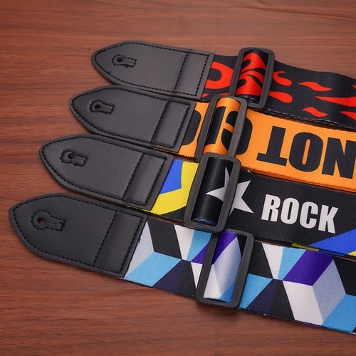Guitar backpack printed premium strap electric guitar folk guitar bass ukulele universal shoulder strap strap