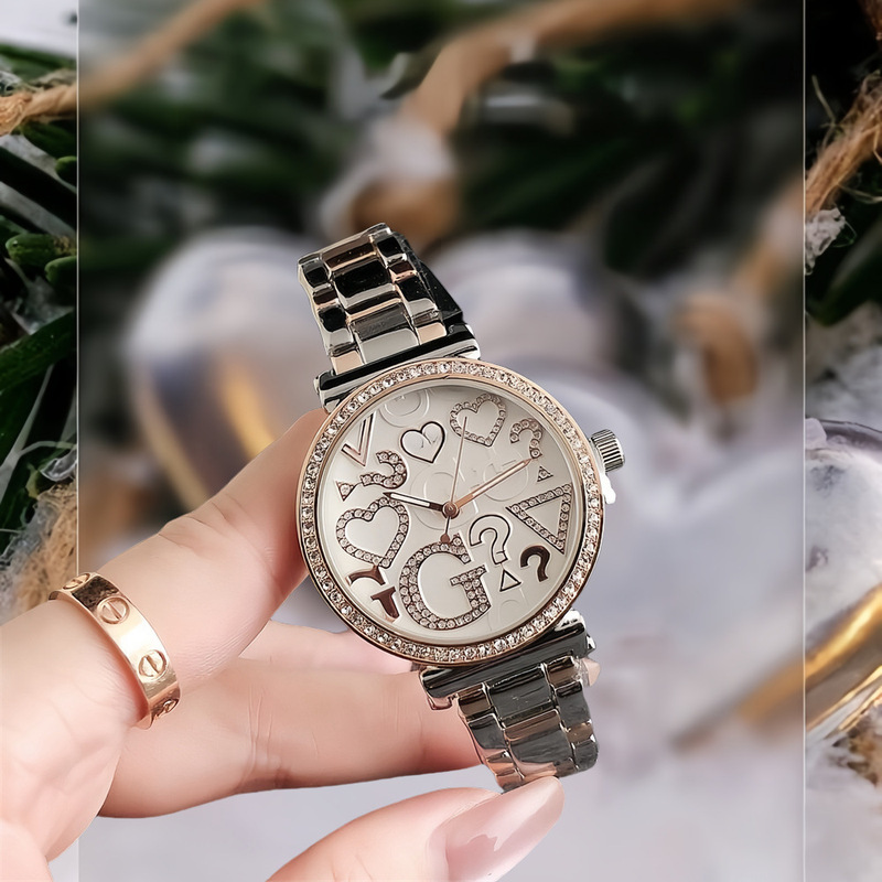New Korean-Style Fashionable Quartz Watch, Trendy Diamond-Encrusted Watch, Diamond Watch, Retro Women's Watch
