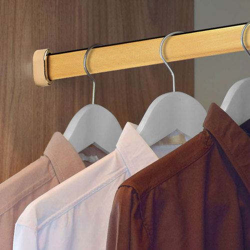 Factory direct sales simple cabinet thickened silent clothes hanging rod thickened cutting wardrobe rod flange wardrobe clothes rod