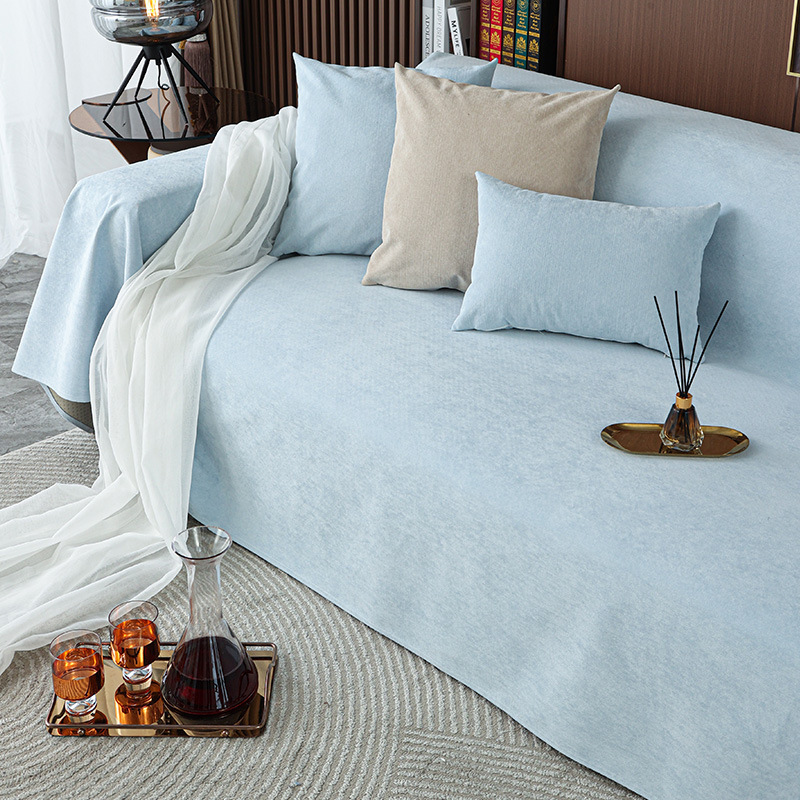 Toalla de sofá impermeable de color sólido de tela universal Four Seasons Toalla de cojín de sofá a prueba de orina para mascotas minimalista moderna al por mayor