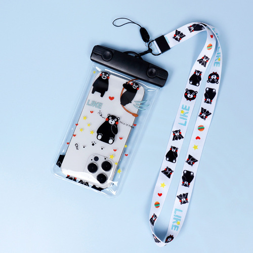 Cartoon mobile phone waterproof bag diving protective cover touch screen rafting swimming water park photo wholesale