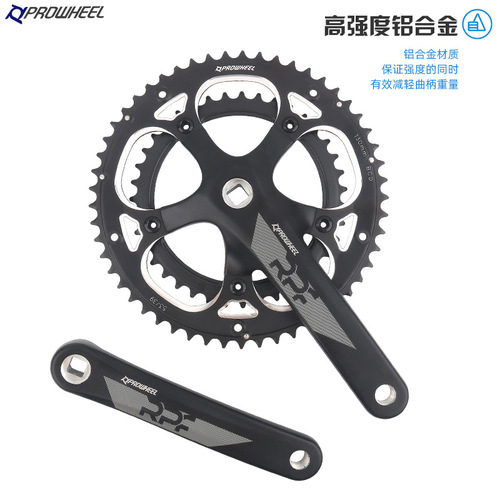 proweel Haomeng 521 square hole crankset crank 130BCD53 teeth 2×10 speed 9 speed road bicycle crankset