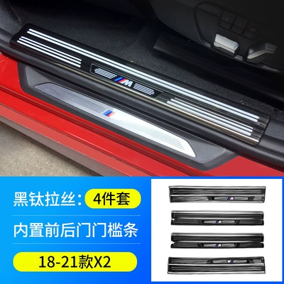 Modified Interior Decoration Supplies Accessories, Dekorativ pedal başlıqları - 18-23-model-x2-built-in4-pieces-stainless-steel-black-titanium-color-label-the-edge-will-not-damage-the-car