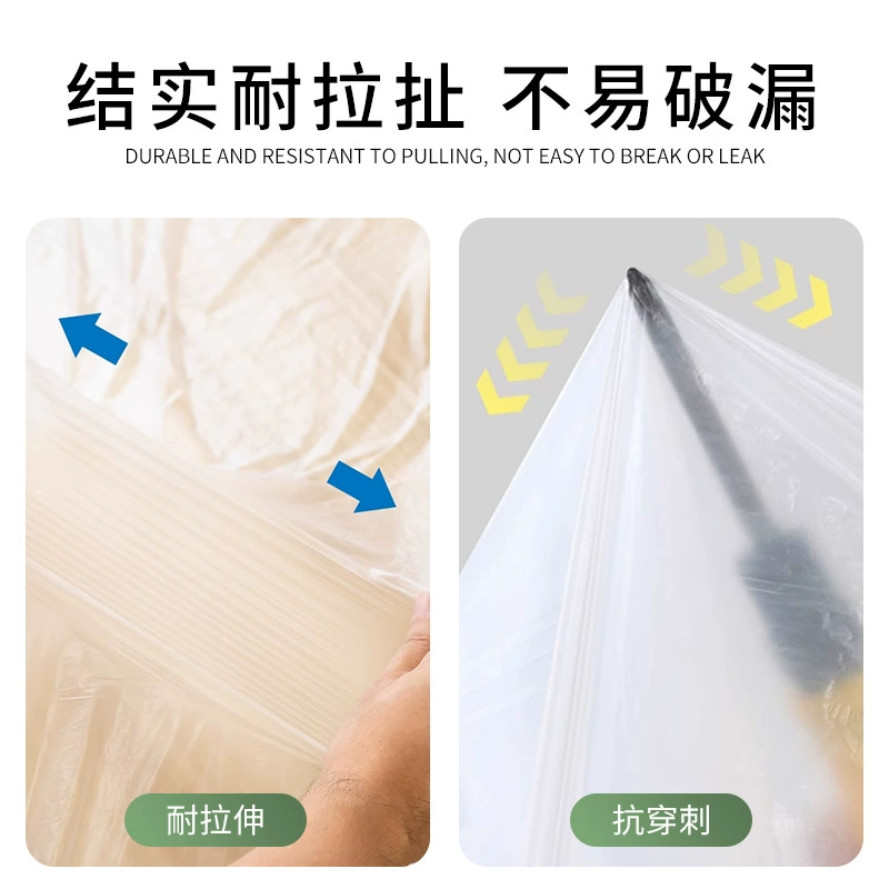Disposable drawstring tablecloths for wedding banquets, birthdays, square and round dining tables, universal no-wash transparent plastic tablecloths wholesale